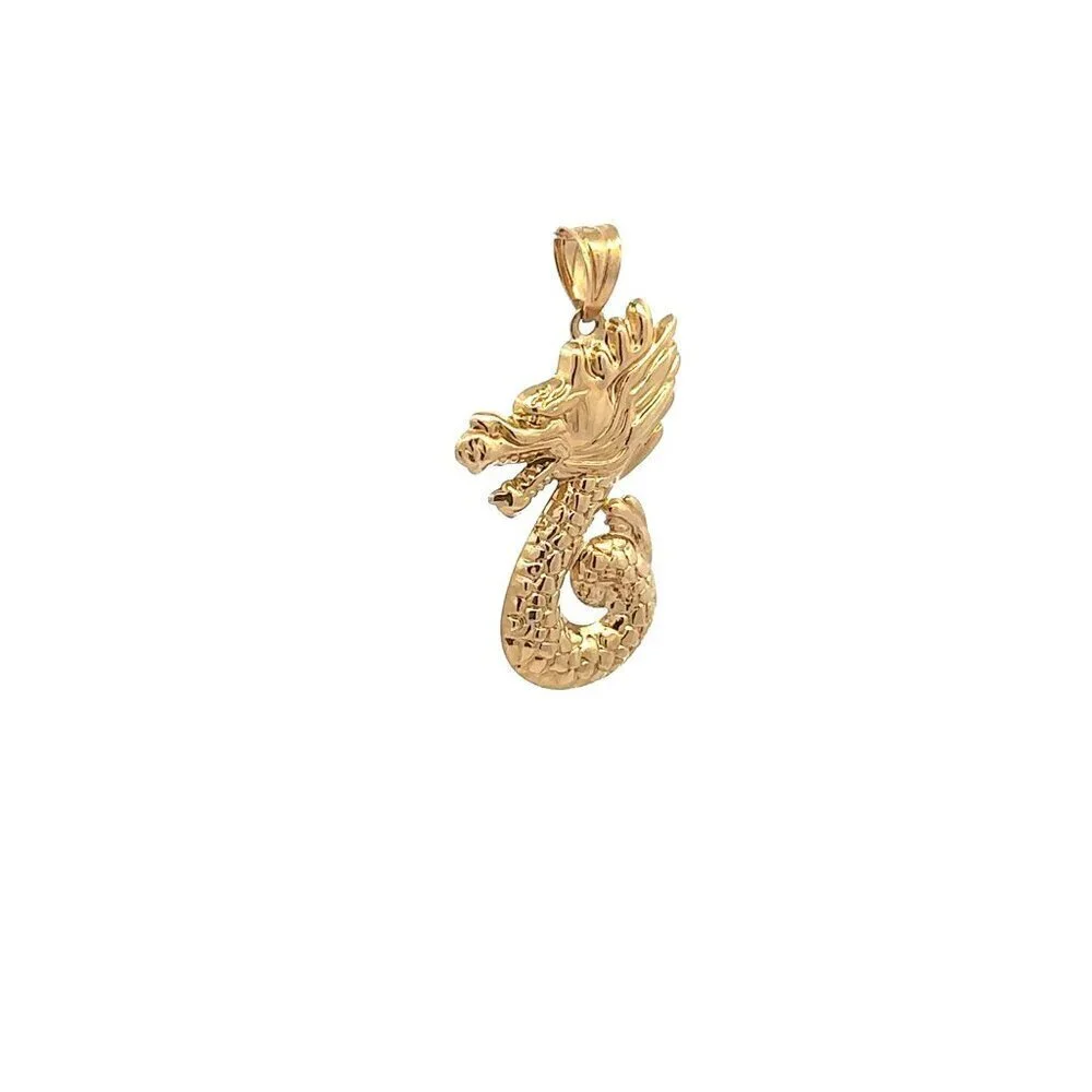 18K Gold Pendant Lucky Dragon 1.31 grams - Picture 5 of 11